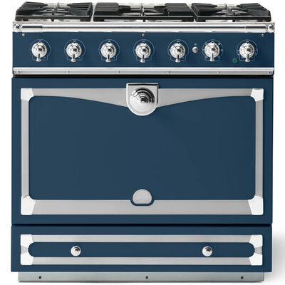 La Cornue Cornufe Series 36 in. 3.8 cu. ft. Dual Convection Dual Fuel Range with 5 Sealed Burners - Wintersky | C9HP