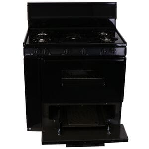 Premier 36 in. 3.9 cu. ft. Gas Range with Open Burners & Griddle - Black, , hires