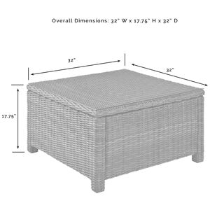 Crosley Bradenton 5 Piece Wicker Outdoor Sectional - Navy, , hires