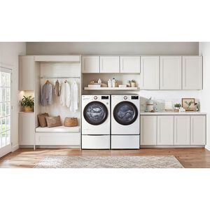 LG 27 in. 7.8 cu. ft. Smart Stackable Ventless Electric Dryer with Dual Inverter Heat Pump & AI Sensor Dry - White, , hires
