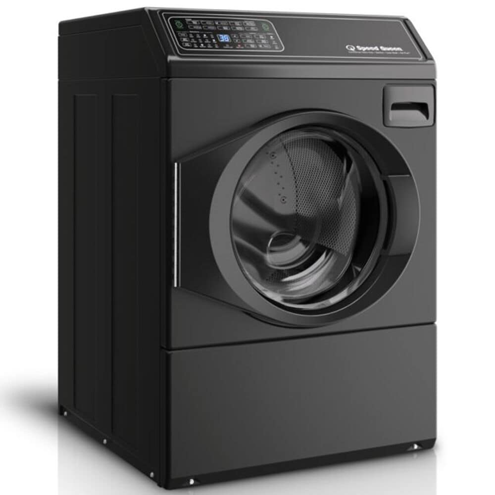 Speed Queen FF7 27 in. 3.5 cu. ft. Front Load Washer with Pet Plus Flea Cycle Sanitize with Oxi Matte Black LEFT DOOR HINGE not reversible