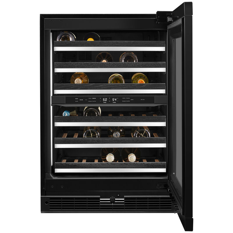 JennAir 24 in. Undercounter Wine Cooler with Wood Racks, Dual Temperature Zones & 45 Bottle Capacity - Custom Panel Ready, , hires