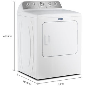 Maytag Pet Pro 29 in. 7.0 cu. ft. Electric Dryer with Sensor Dry & Steam Cycle - White, White, hires