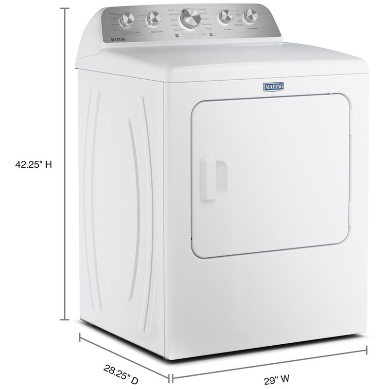 Maytag Pet Pro 29 in. 7.0 cu. ft. Electric Dryer with Sensor Dry & Steam Cycle - White, White, hires