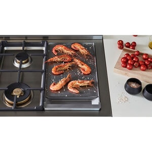 Bertazzoni Master Series 48 in. 7.1 cu. ft. Dual Convection Double Oven Gas Range with 6 Sealed Burners & Griddle - Stainless Steel, , hires