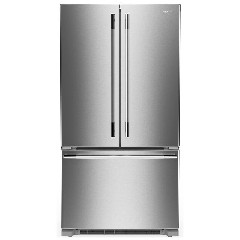 KitchenAid 36 in. 20.0 cu. ft. Counter Depth French Door Refrigerator with Internal Water Dispenser - Stainless Steel with PrintShield Finish, , hires