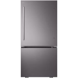 LG 33 in. 25.5 cu. ft. Smart Bottom Freezer Refrigerator with Ice Maker - Black Stainless Steel, , hires