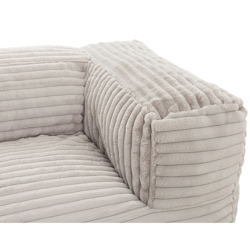 Sealy Redd Bean Bag - Mink Taupe, , hires