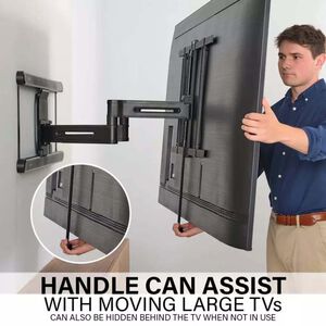 Sanus Systems Advanced Full-Motion 4D + Shift TV Wall Mount for TVs 42"-90" - Black, , hires