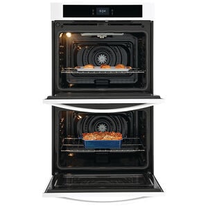 Frigidaire 30 in. 10.6 cu. ft. Top Control Electric Double Wall Oven with Standard Convection - White, White, hires
