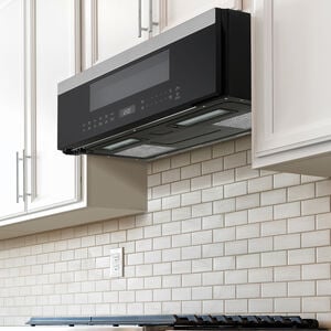 GE 30 in. 1.2 cu. ft. 1000W Low Profile Over-the-Range Microwave with 400 CFM & Sensor Cooking - Stainless Steel, , hires