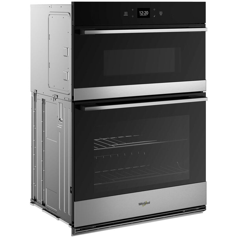 Whirlpool 30 in. 6.4 cu. ft. Smart Electric Microwave/Wall Oven Combo with Standard Convection & Sensor Cooking - Fingerprint Resistant Stainless, , hires