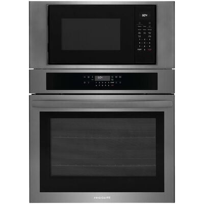 Frigidaire 30 in. 6.9 cu. ft. Electric Microwave/Wall Oven Combo with Standard Convection & Sensor Cooking - Black Stainless Steel | FCWM3030AD