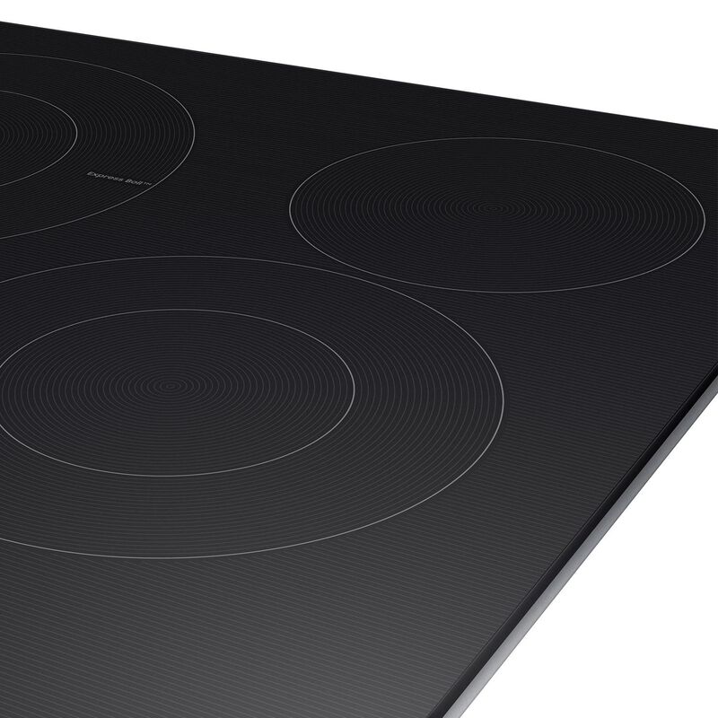 Samsung 30 in. 5-Burner Smart Electric Cooktop with Simmer Burner & Power Burner - Black, , hires