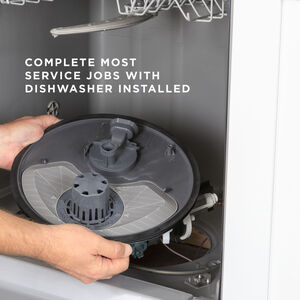 GE 24 in. Front Control Flush-Mount Dishwasher with 59 dBa Sound Level, Dry Boost & Pocket Handle - White, White, hires