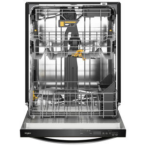 Whirlpool 24 in. Top Control Dishwasher with 47 dBA Sound Level, 3rd Rack & Auto Open Air Dry - Fingerprint Resistant Black Stainless, , hires