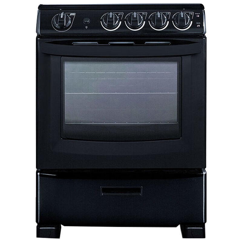 Summit 24 in. 2.9 cu. ft. Electric Range with Smoothtop Burners - Black, , hires