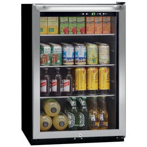 Frigidaire 22 in. 4.6 cu. ft. Compact Beverage Center with Adjustable Shelves & Digital Control - Stainless Steel, , hires