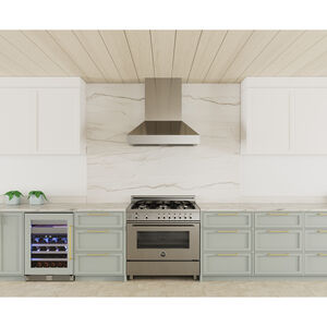 XO 48 in. Ducted Chimney Style Range Hood with 1000 CFM, 3 Fan Speeds & 4 LED Lights - Stainless Steel, , hires