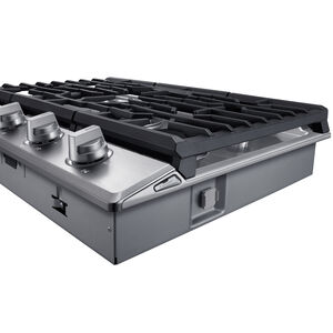 Dacor Transitional 30 in. 5-Burner Smart Natural Gas Cooktop with Griddle, Simmer Burner & Power Burner - Silver Stainless, , hires