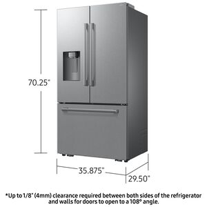 Samsung Bespoke 36 in. 24.0 cu. ft. Smart Counter Depth French Door Refrigerator with Ice & Water Dispenser - Fingerprint Resistant Stainless Steel, , hires