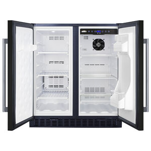 Summit 30 in. 5.4 cu. ft. Side by Side Undercounter Refrigerator - Black, , hires