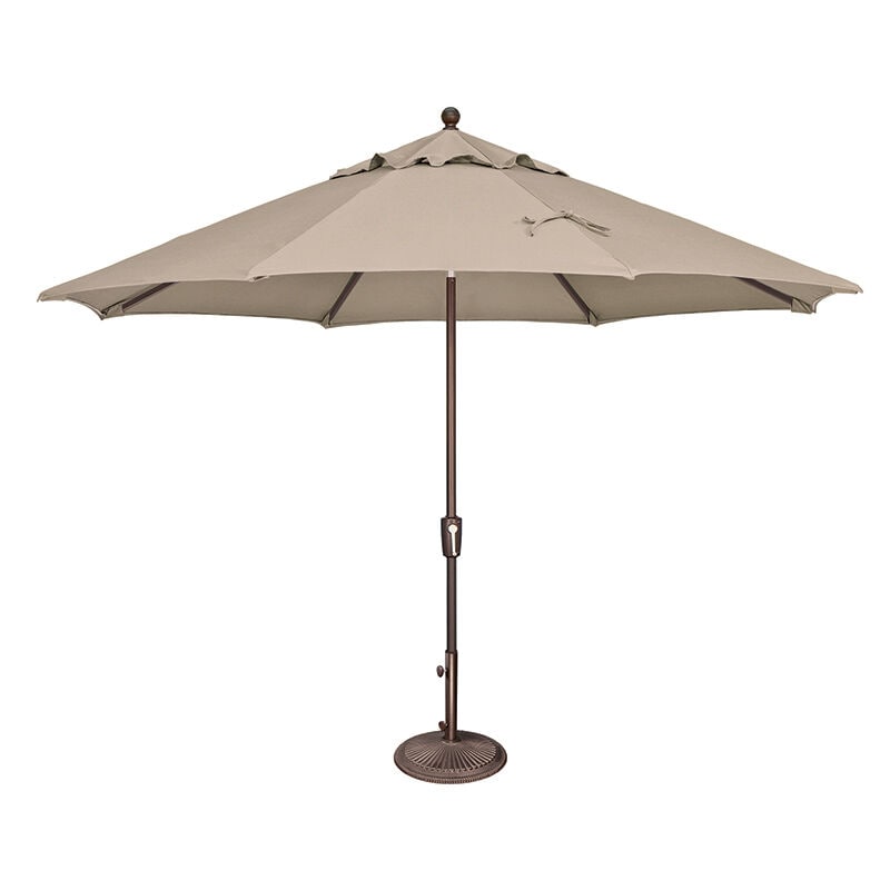 SimplyShade Catalina 11' Octagon Push Button Market Umbrella in Solefin Fabric - Beige, Beige, hires
