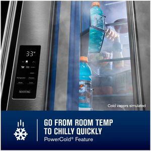 Maytag 36 in. 29.6 cu. ft. French Door Refrigerator with Ice & Water Dispenser - Fingerprint Resistant Stainless Steel, , hires
