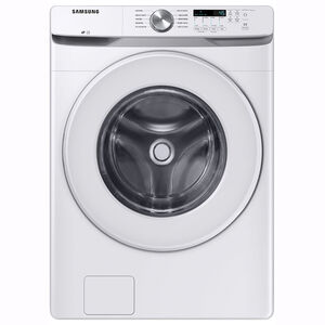 Samsung 27 in. 4.5 cu. ft. Smart Stackable Front Load Washer with 10 Wash Programs, 6 Wash Options & Self Clean - White, White, hires