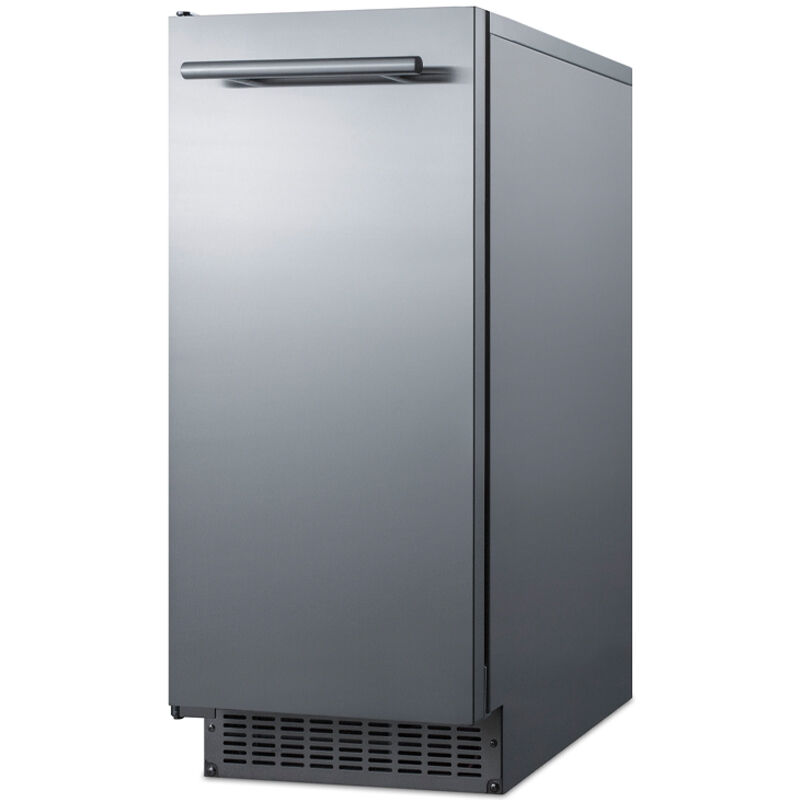 Summit 15 in. Ice Maker with 26 Lbs. Ice Storage Capacity & Clear Ice Technology - Stainless Steel, , hires