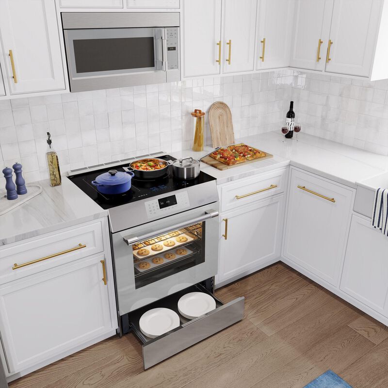 Thermador 30 in. 4.6 cu. ft. True European Convection Slide-In Electric Range with 4 Induction Burners - Stainless Steel, , hires