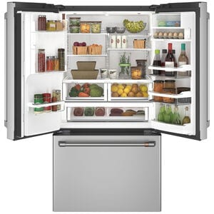 Cafe 36 in. 27.8 cu. ft. Smart French Door Refrigerator with Ice & Water Dispenser - Stainless Steel, Stainless Steel, hires