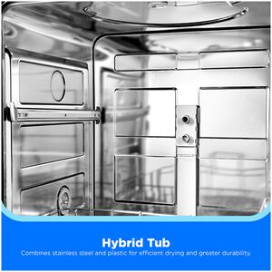 Midea 24 in. Front Control Flush-Mount Dishwasher with 52 dBA Sound level, Auto Open Door & Pocket Handle - White, , hires