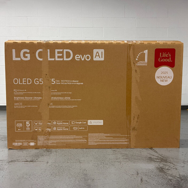 LG - 65" Class G5 Series OLED evo 4K UHD Smart webOS TV (Open Box Excellent Condition), , hires