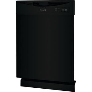 Frigidaire 24 in. Front Control Dishwasher with 62 dBa Sound Level & Pocket - Black, Black, hires