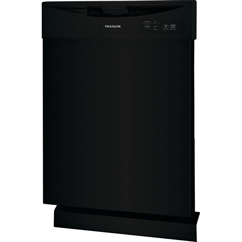 Frigidaire 24 in. Front Control Dishwasher with 62 dBa Sound Level & Pocket - Black, Black, hires