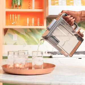 Cafe 36 in. 28.7 cu. ft. Smart 4-Door French Door Refrigerator with Internal Water Dispenser - Platinum Glass, Platinum Glass, hires