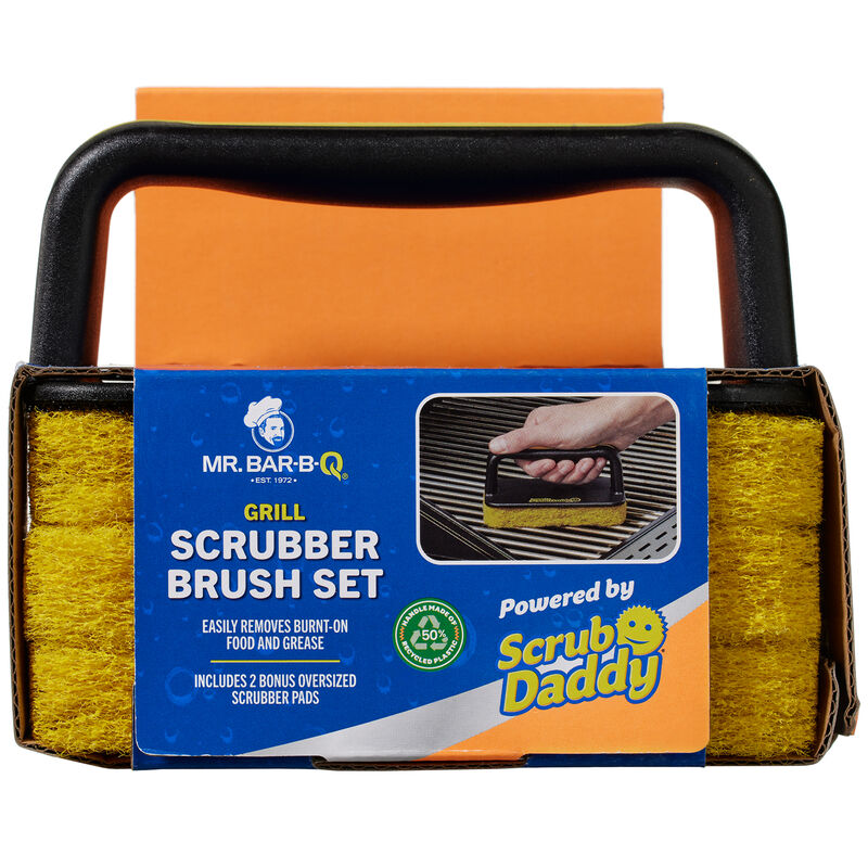 MR. BAR-B-Q Barbeque Oversized Grill Scrub Brush Set, , hires