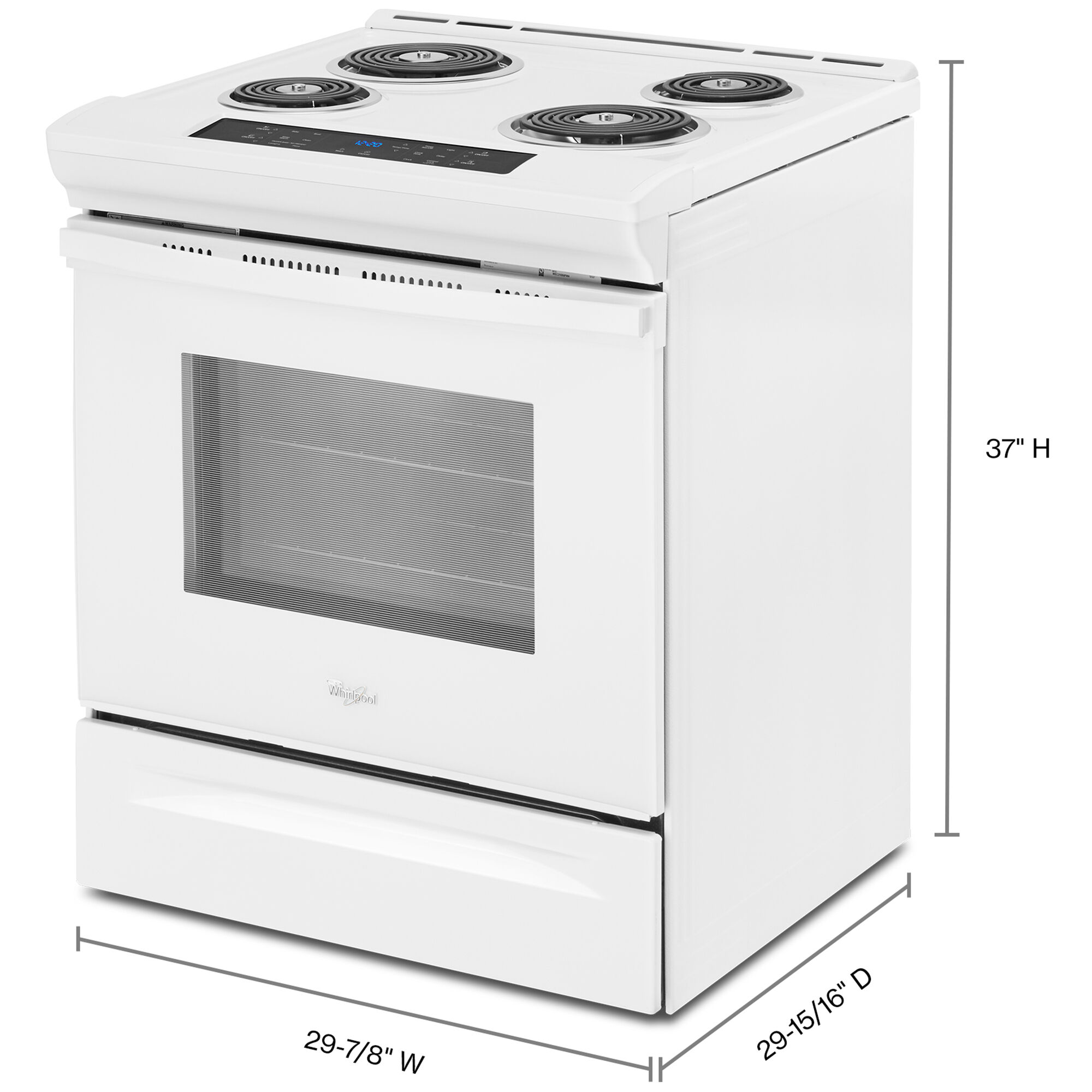 whirlpool coil range