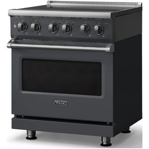 Viking 5 Series 30 in. 4.7 cu. ft. True European Convection Electric Range with Smoothtop Burners - Cast Black, , hires