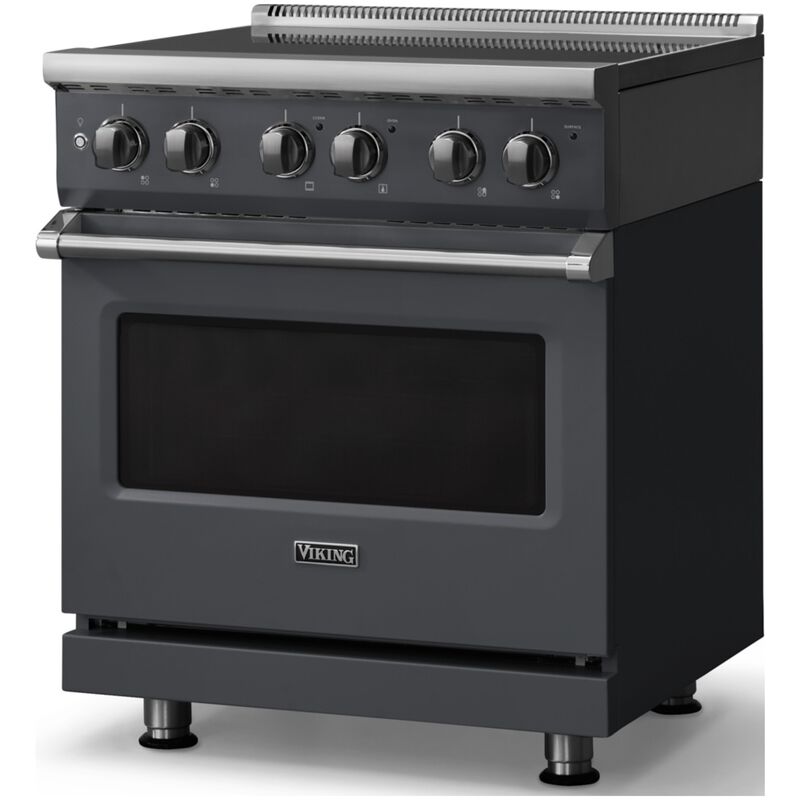 Viking 5 Series 30 in. 4.7 cu. ft. True European Convection Electric Range with Smoothtop Burners - Cast Black, , hires