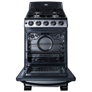 Summit 20 in. 2.3 cu. ft. Oven Freestanding Gas Range with 4 Sealed Burners - Stainless Steel, , hires