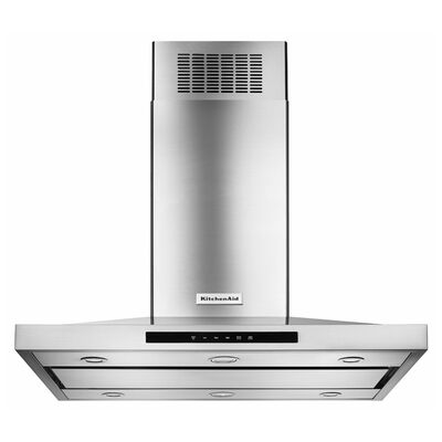KitchenAid 36 in. Canopy Pro Style Range Hood with 3 Speed Settings, 585 CFM, Convertible Venting & 4 LED Lights - Stainless Steel | KVIB606DSS