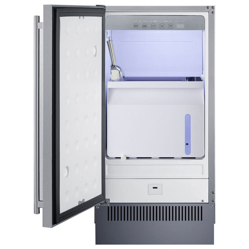 Summit 18 in. Built-In Undercounter Outdoor Commercial-Use Ice Maker with 33 lb. Ice Storage, Auto-Defrost & Digital Control - Stainless Steel, , hires