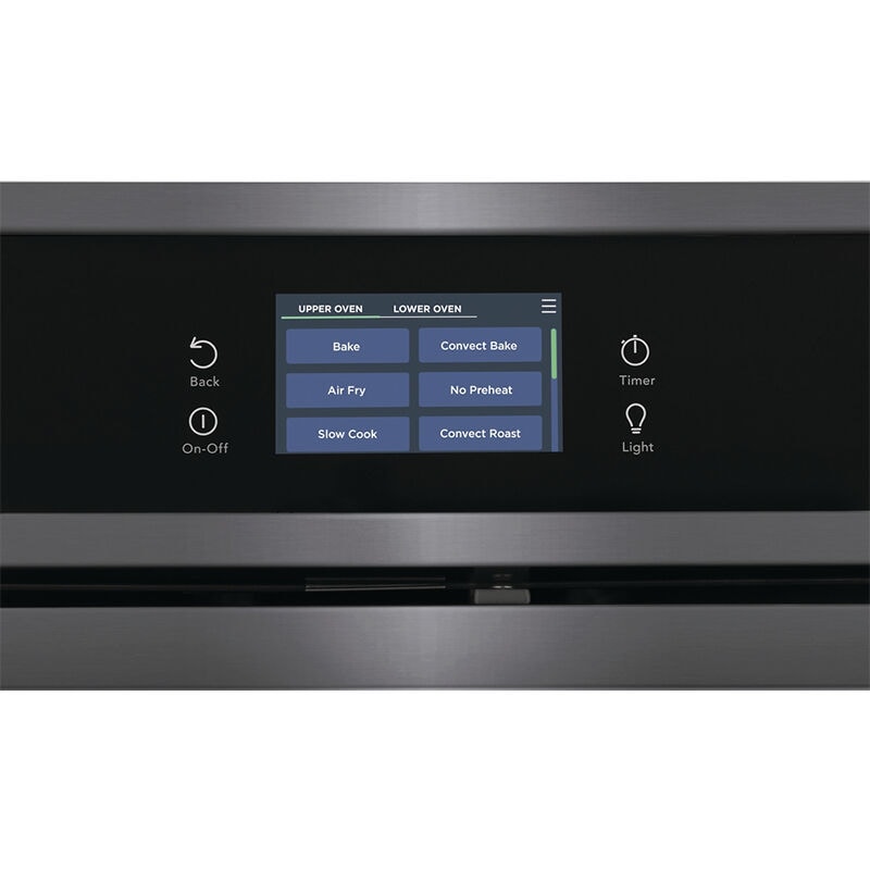 Frigidaire Gallery 30 in. 10.6 cu. ft. Top Control SteamElectric Double Wall Oven with True European Convection - Black Stainless, Black Stainless, hires