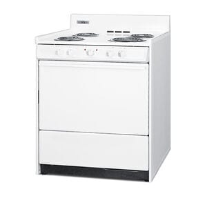 Summit 30 in. 3.7 cu. ft. Electric Range with Coil Burners - White, , hires