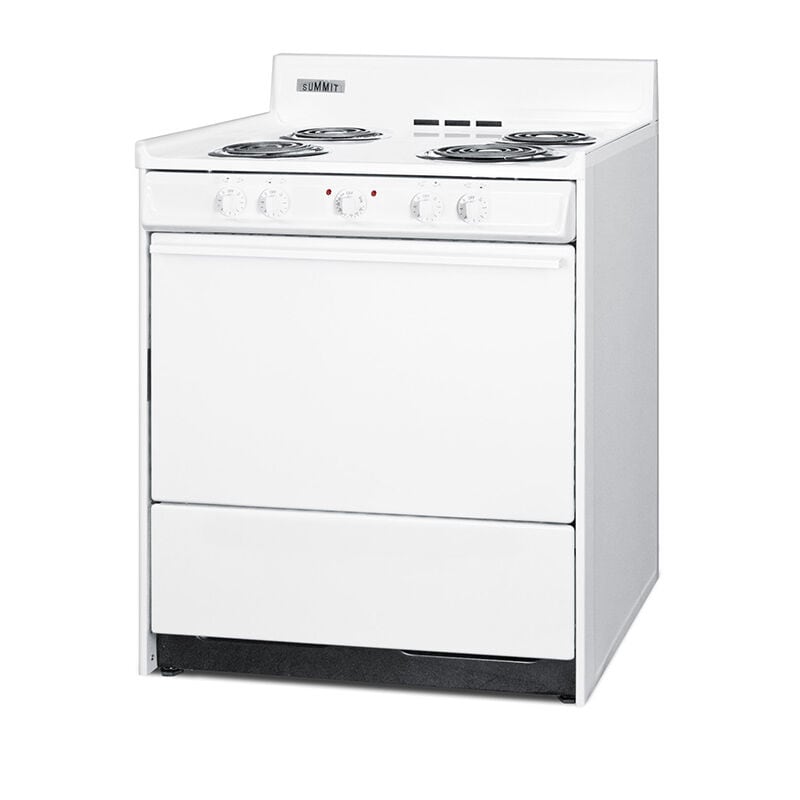 Summit 30 in. 3.7 cu. ft. Electric Range with Coil Burners - White, , hires