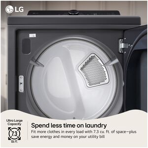 LG 27 in. 7.3 cu. ft. Smart Electric Dryer with AI Sensor Dry - Platinum Black, Platinum Black, hires