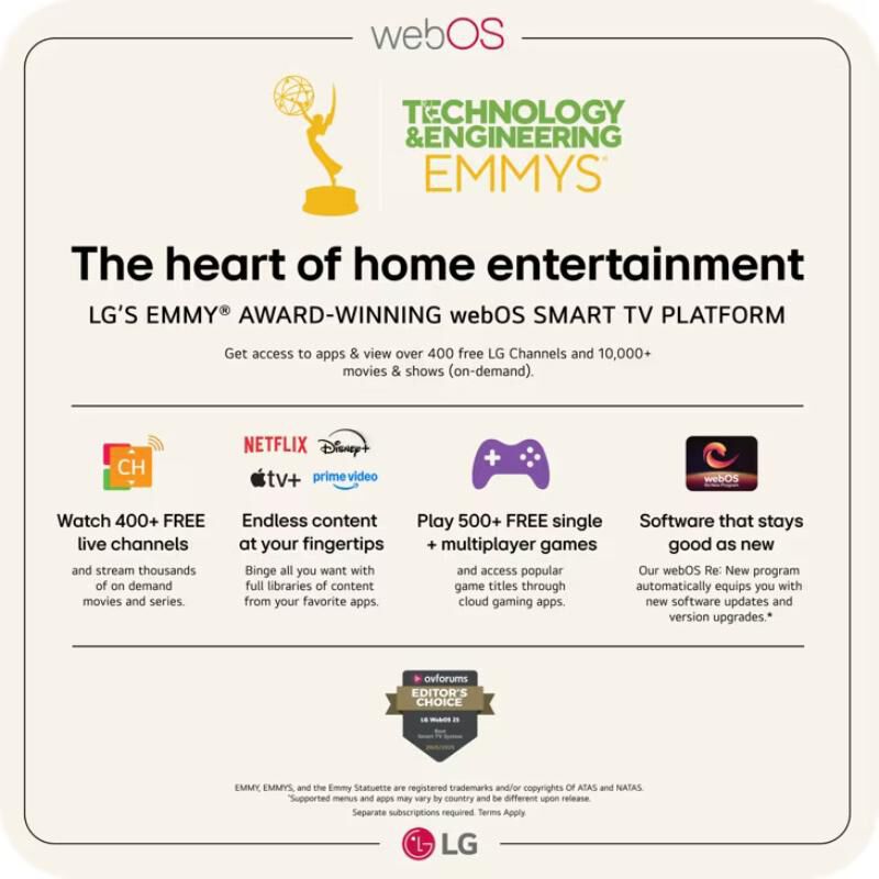 LG - 55" Class G6 Series OLED evo AI 4K UHD Smart webOS TV, , hires