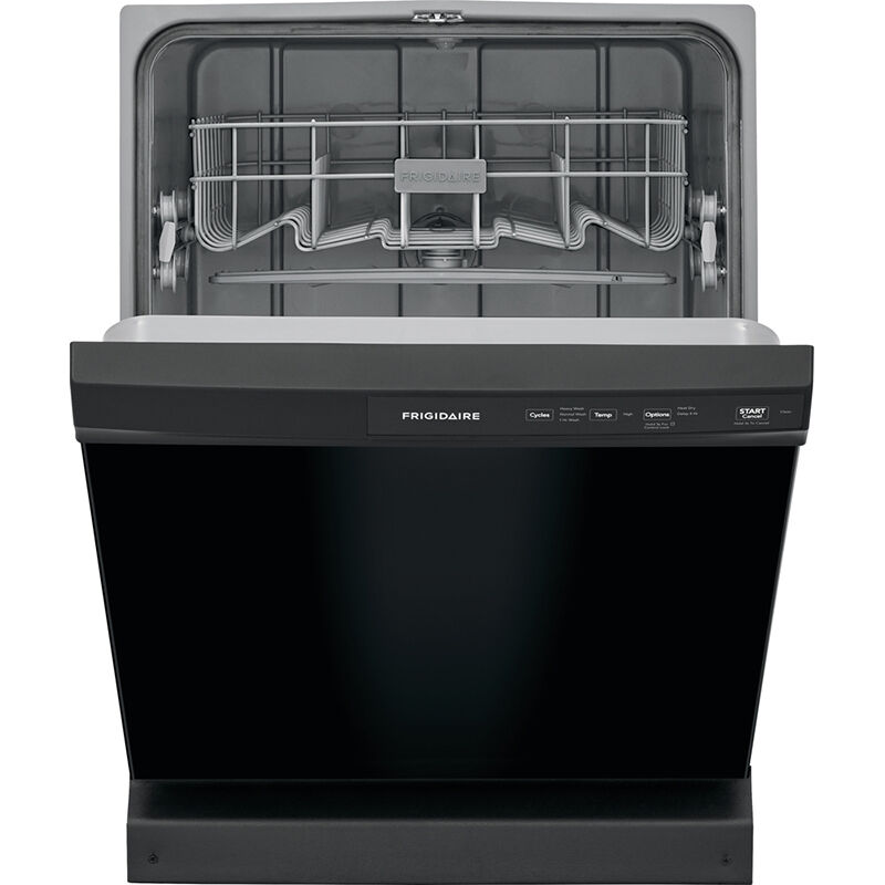 Frigidaire 24 in. Front Control Dishwasher with 55 dBa Sound Level & Pocket - Black, Black, hires